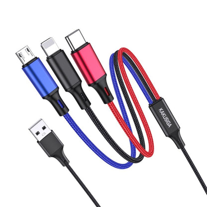 KAKU KSC-804 Series 3-in-1 3A Fast Charging Cable Micro/Type-C/Lightning Data Cable for iPhone, Android