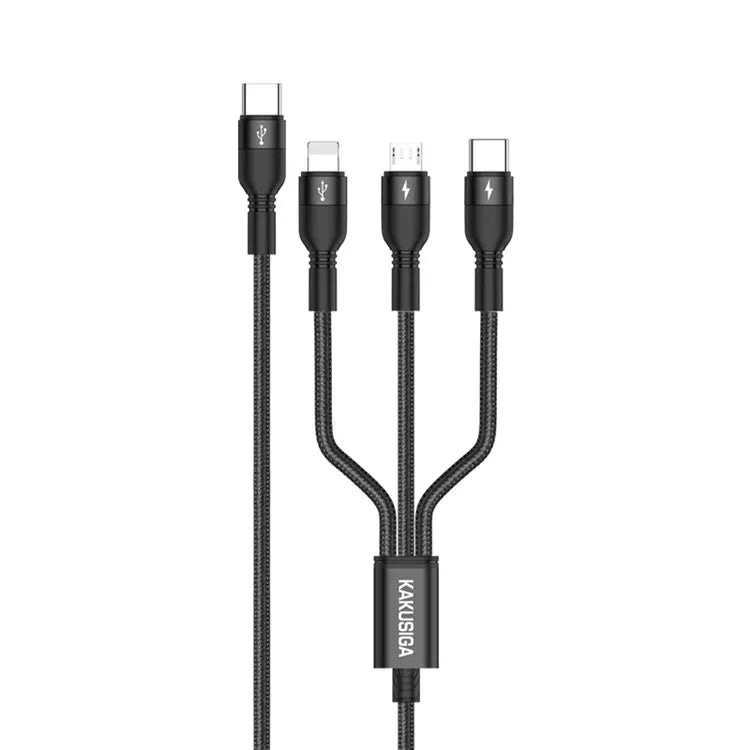 KAKU KSC-758 Weifeng Series 1m 3-in-1 Type-C to Lightning + Type-C + Micro Fast Charging Cable